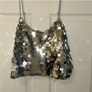 Sequin Shoulder Croptop